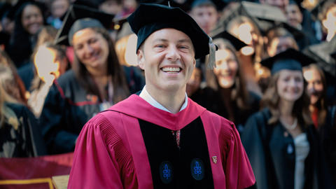 In a brief, early morning speech, Danoff Dean of Harvard College David Deming appealed to seniors’ House pride.