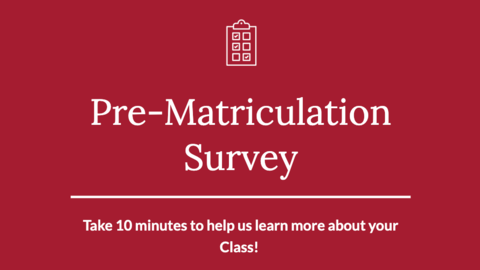 Pre-Matriculation survey header.
